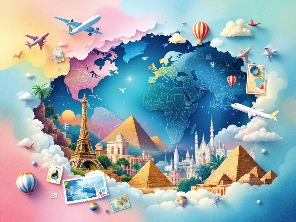 Electronic visa document graphic