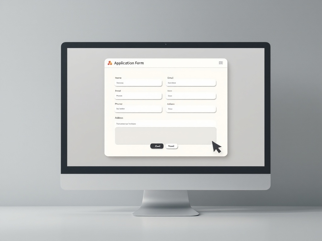 Screenshot of a generic online application form field